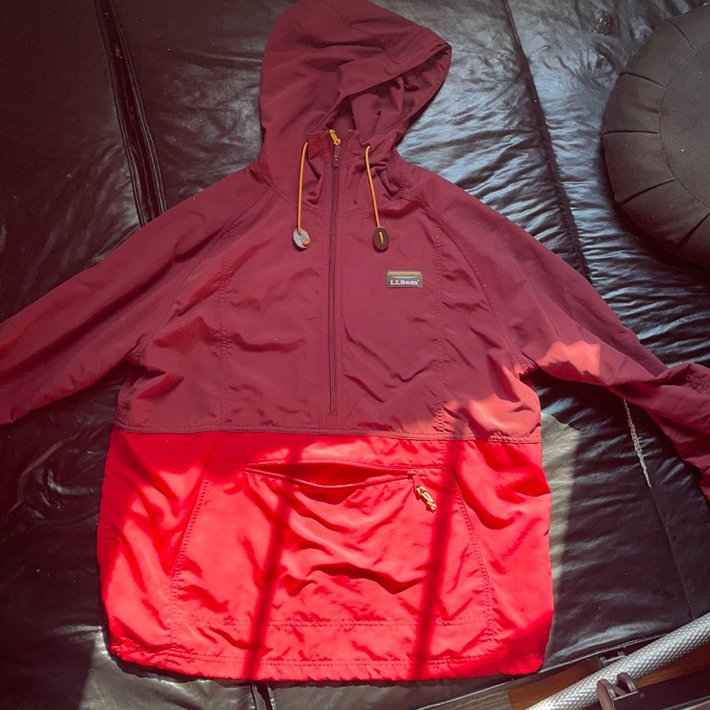 L.l Bean Anorak: Red and Maroon